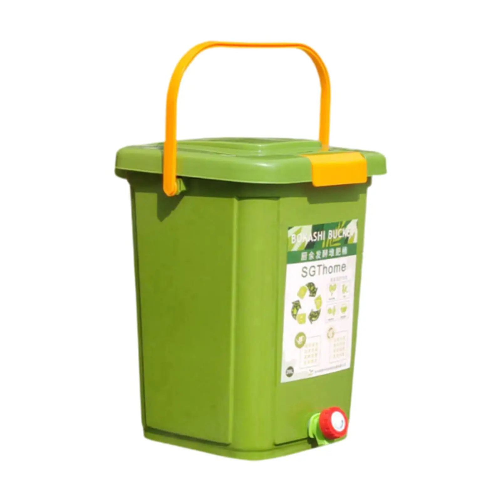Compost Bin Composting Container with Lid Waste Food Compost Bin Sealed Fermentation Barrel Large Capacity
