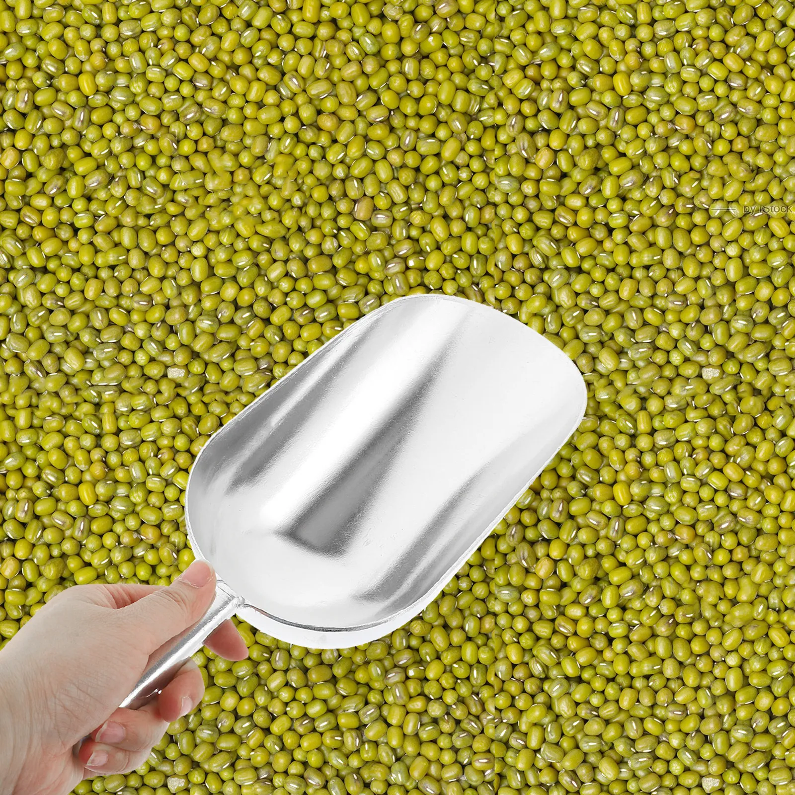 1Pcs Zinc Alloy Food Shovel Heavy Duty Multipurpose Scoop Ideal for Rice Dried Fruit Ice Flour Tea Ergonomic Comfort Grip Rust view 5