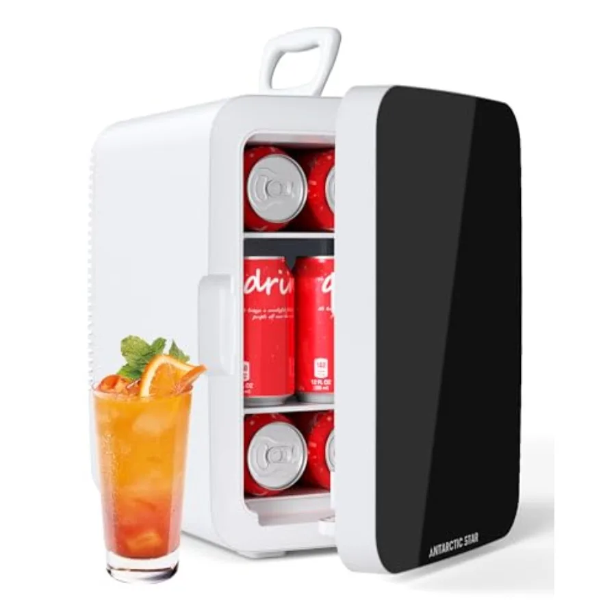 

Compact Mini Fridge Portable Small Refrigerator with AC/DC Power 10 Liter 2.6 Gal Small Cosmetics Cooler for Beverage Food Skin