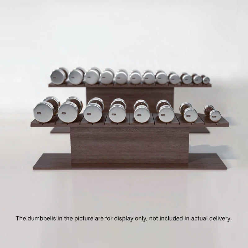 Premium Red Oak Dumbbell Rack, Universal for Commercial Home, Stable Durable, 6-in-1 Storage Solution
