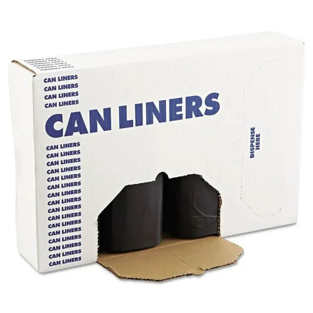 

Coreless Black Can Liners 60 Gal 1.2 Mil 38" X 58" Heavy-Duty Rolls