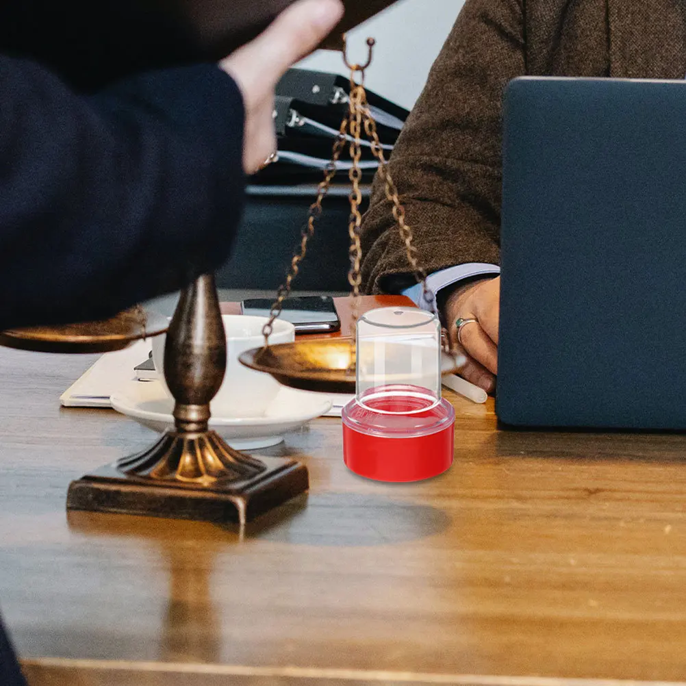 

10Pcs Clear Stamp Storage Box Round Transparent Plastic Container for Seals Stamps Home Office Portable Stamper Holder Empty