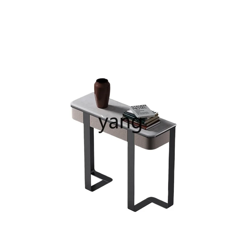 

LHNatural Marble Entrance Cabinet New Living Room Entrance Corridor Luxury Stone Console Tables