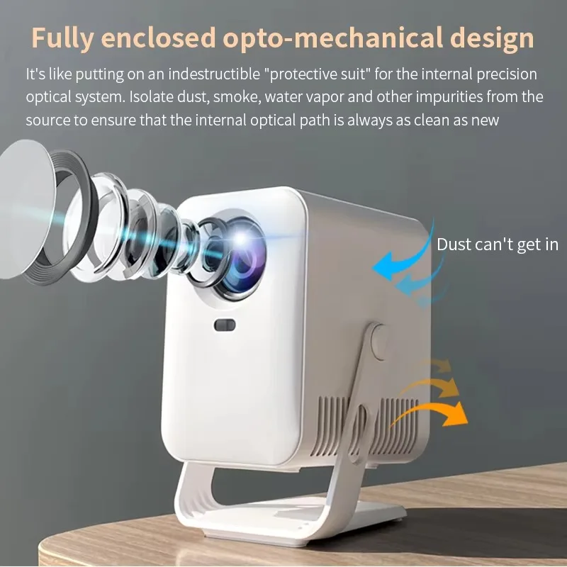 Equipped with a PTZ High-definition Projector Intelligent Projector with Brush Strokes,4k Mini Portable Projector,2025 New Model