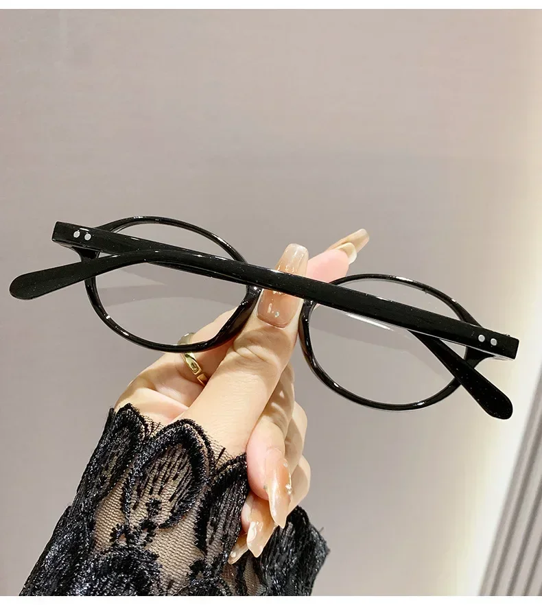 Modische Lesebrille mit ovalem Rahmen für Damen und Herren, trendige Plus-Dioptrien-Presbyopie, Unisex, Anti-Blaulicht-Fernsichtbrille – Detail 9