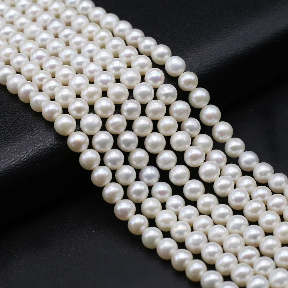 

High Quality Natural Freshwater Non nuclear Pearl Beaded Round Loose Beads For Jewelry Making DIY Bracelet Necklace Accessories