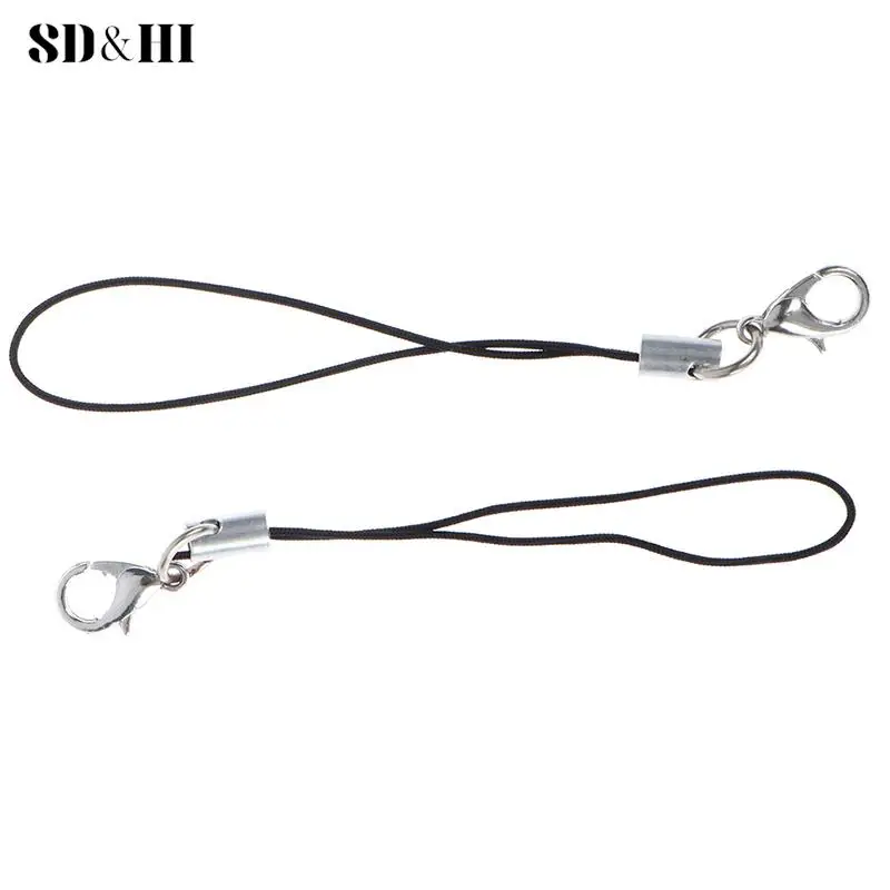 1/10Pcs Durable Nylon Lanyard Keychain for USB Flash Drive Strap Black  String Holders 