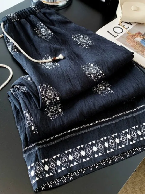 

High Waist Wide Leg Pants plus Size Summer Thin Loose Casual Straight Cut Trousers Long Pants for Women Comfortable Breathable