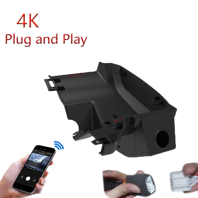 

4K Plug And Play For Geely Xingyue Tugella 2020 2021 Car Wifi DVR Video Recorder Dash Cam Camera Night Vision FHD 2160P