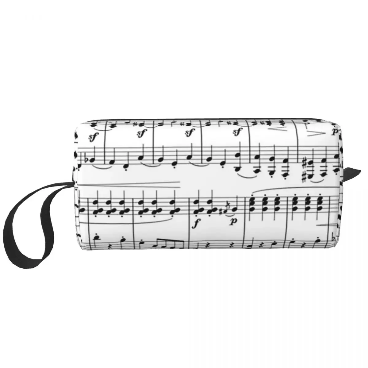 Sheet Music Makeup Bag Cosmetic Organizer Storage Dopp Kit Toiletry Cosmetic Bag for Women Beauty Travel Pencil Case