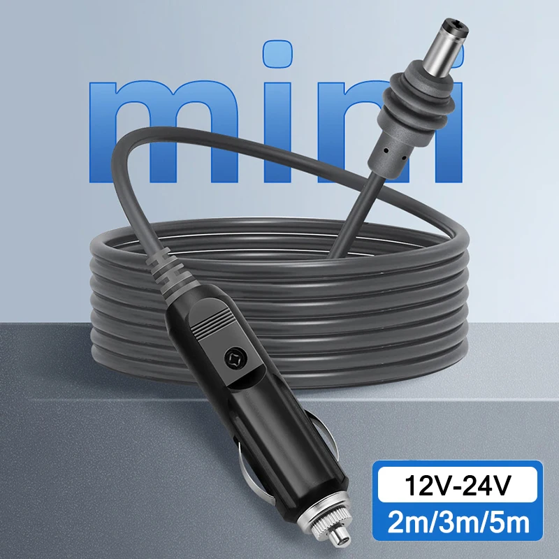 carregador-mini-dual-usb-para-starlink-carregador-de-carro-12v-24v-para-veiculos-cabo-dc-de-2m-3m-5m-voltimetro-digital-cabo-de-extensao-a-prova-d'Agua