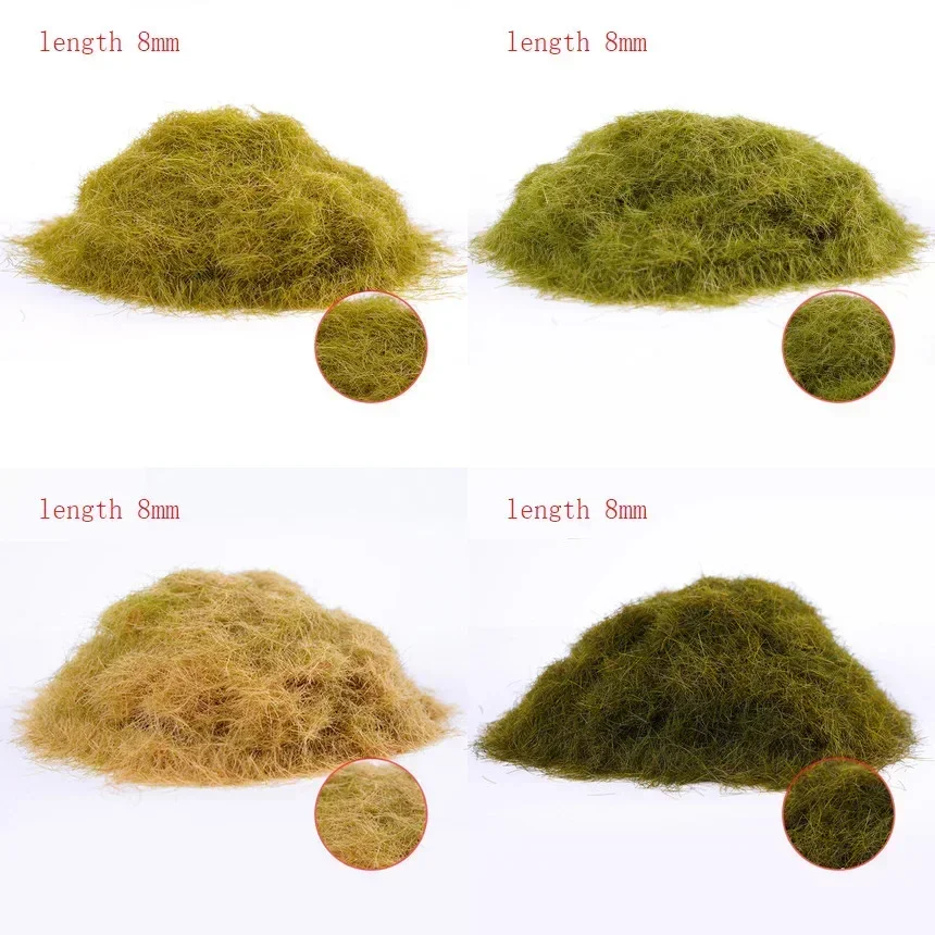 30 G/zak Statische Gras 3Mm/5MM8/Mm Miniatuur Scène Model Materia Turf Flock Gazon Nylon Gras Poeder modellering Hobby Ambachtelijke Accessoire