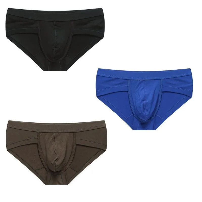 Men's New Underwear Modal Triangle Pants Low Waisted Sexy U-convex Bag Briefs Small Flat Angle Shorts Fashion ModaL Thin Panties