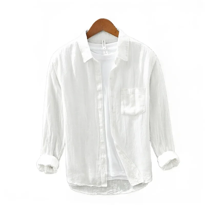 

Spring/Summer Thin Long sleeved Shirt Men's Loose Casual Shirt Coat Retro Fashion Versatile Wear