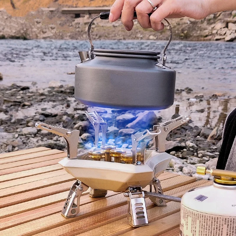 Imagem -06 - Potência Fogo Feroz Fogão a Gás Camping Turista Queimador Forno Portátil Piquenique Churrasco Suprimentos Recreação ao ar Livre 11800w Alta