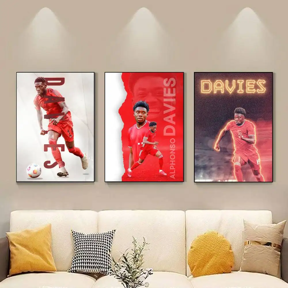 Canada A-Alphonso D-Davies Poster HD Quality Wall Art Retro Posters For Home Room Wall Decor Self Adhesive