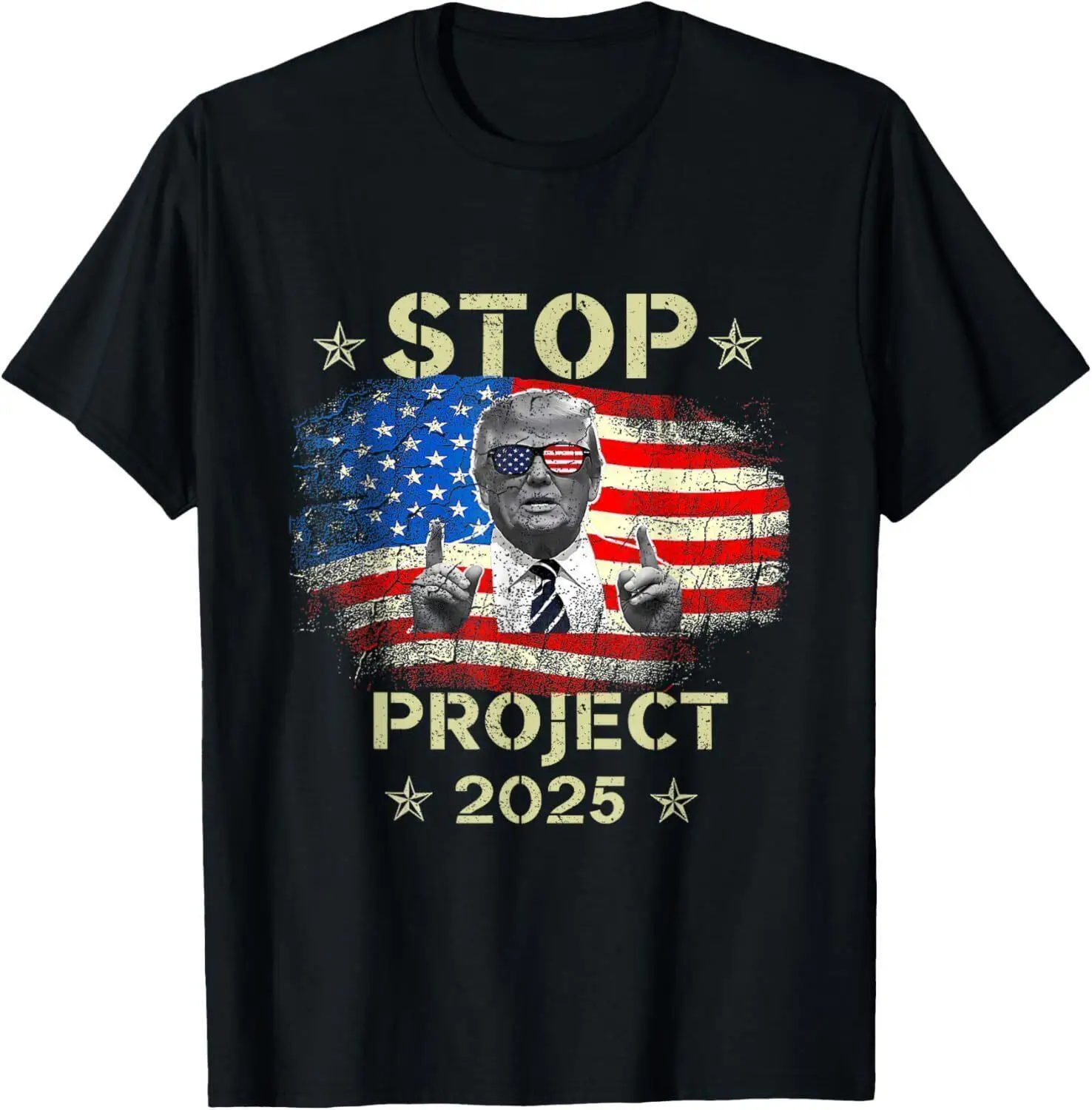 Stop Project 2025 Trump Flag USA T-Shirt shirt,art shirt,art