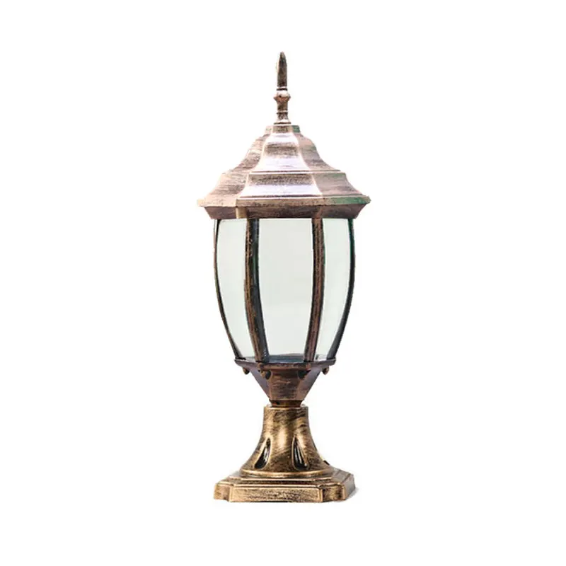 Lampe frontale de colonne de clôture étanche extérieure, lampe murale de style européen, maison, porte, villa, jardin, cour