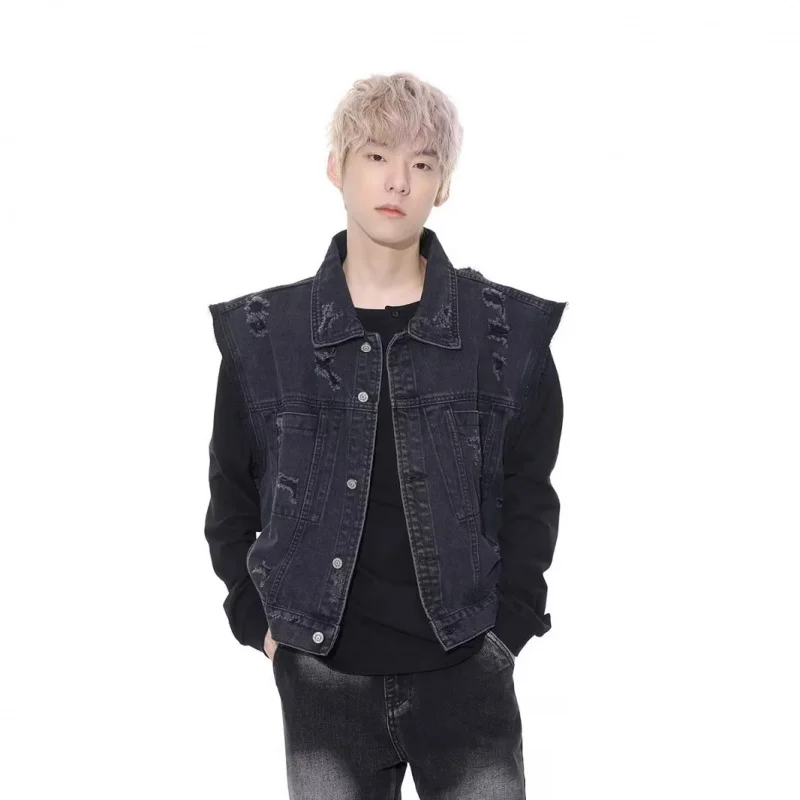 

Men'S Vest Summer Thin Retro Style Unique Design Versatile Workwear Vest