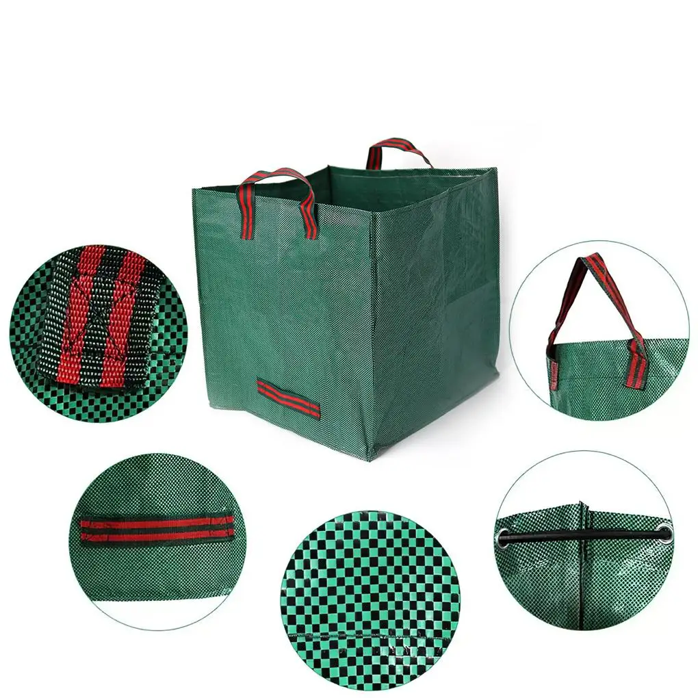 Foldable Large Capacity Leaf Bags Reusable Garden Bag Leaf Sack Light Trash Can Garden Yard Garbage Waste Container Storage Bags