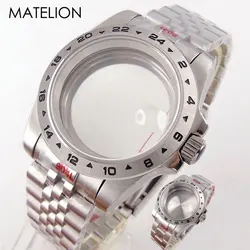 Dive GMT Watch Case MOD for NH34 NH35 NH36 NH38 NH70 NH71 NH72 EAT2824 PT5000 SW200 20BAR Waterproof Sapphire Jubilee Strap 40mm
