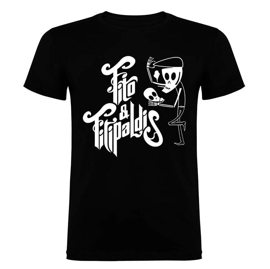 Camiseta unisex con estampado 3D retro de la legendaria banda de rock española Fito y Fitipaldis, camiseta de calle americana de manga corta con cuello redondo