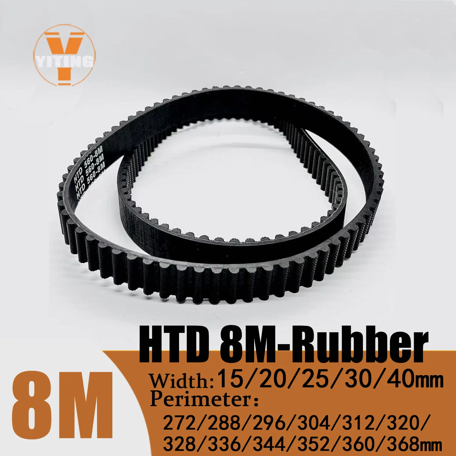 8M HTD Timing Belt Length 272/288/296/304/312/320/328/336/344/352/360/368mm Width15/20/25/30/40mm HTD8M Closed Synchronous Belts