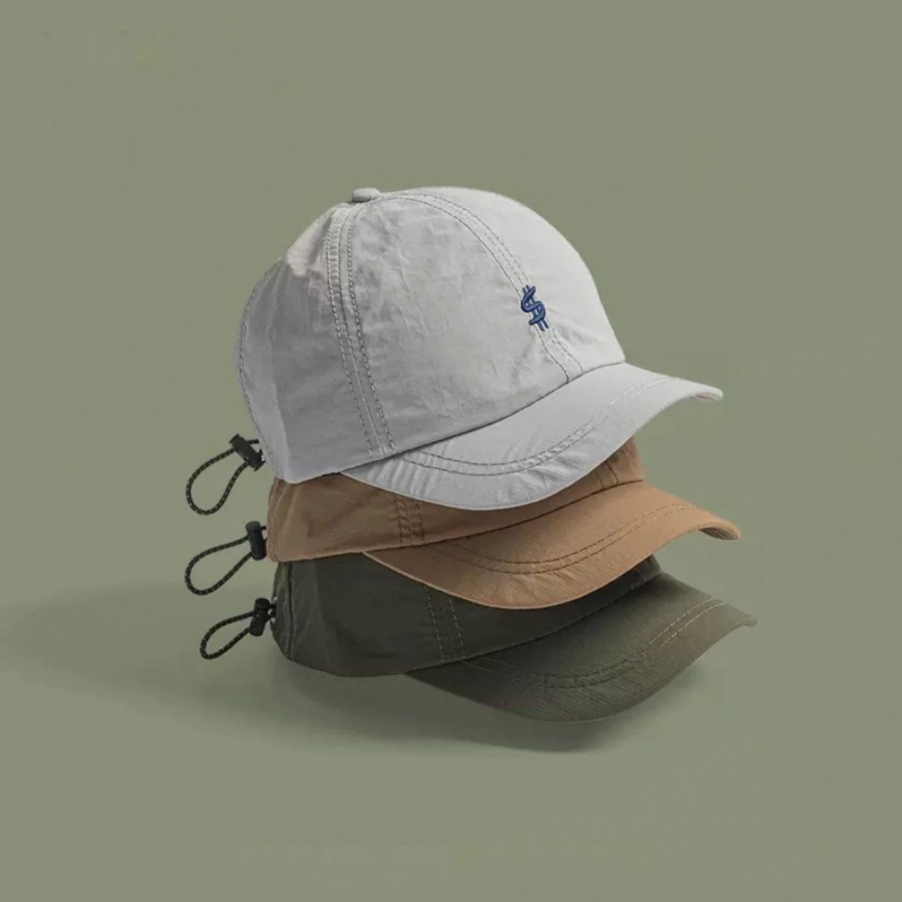 Modische Pendler-Kappe Einfarbig Schnelltrocknend Wasserdicht Buchstaben-Bestickt Verstellbare Outdoor Freizeit Sport Baseballmütze – Detail 2