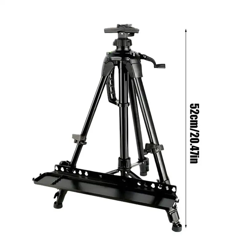 Lukisan Kuda-kuda untuk Orang Dewasa Dapat Diperluas Lantai Artis Logam Kuda-kuda Kanvas Rak Pemegang Tripod Logam dengan Baki Cat untuk Remaja Dewasa