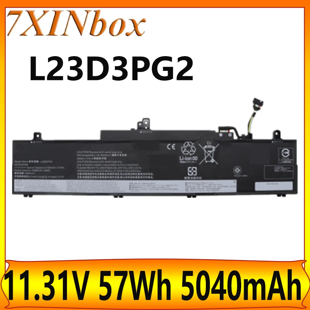 

7XINbox 57Wh 11.31V 5040mAh L23D3PG2 L23C3PG2 L23B3PG2 L23L3PG2 L23M3PG2 Laptop Battery For Lenovo ThinkPad E14 Gen 6 E16 Gen 2