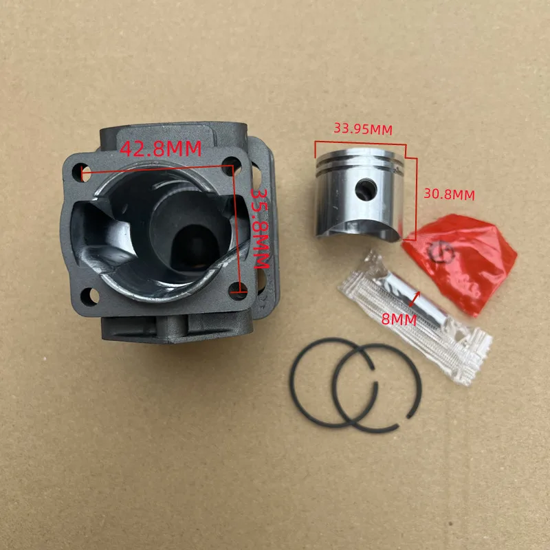 Imagem -06 - Cilindro Pistão Anel Circlip Pin Kit para Echo G2k1600 Zenoah G2k 1600 Peças de Reposição para Cortador e Escova G2k 34 mm