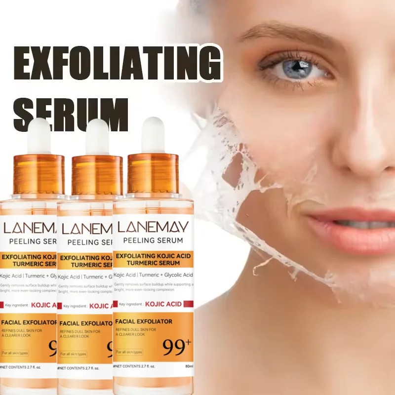 

5-Second Exfoliating Serum Kojic Acid Turmeric Melanin Correction Dark Spot Removal Control Shrink Pores Brightening Facial Care