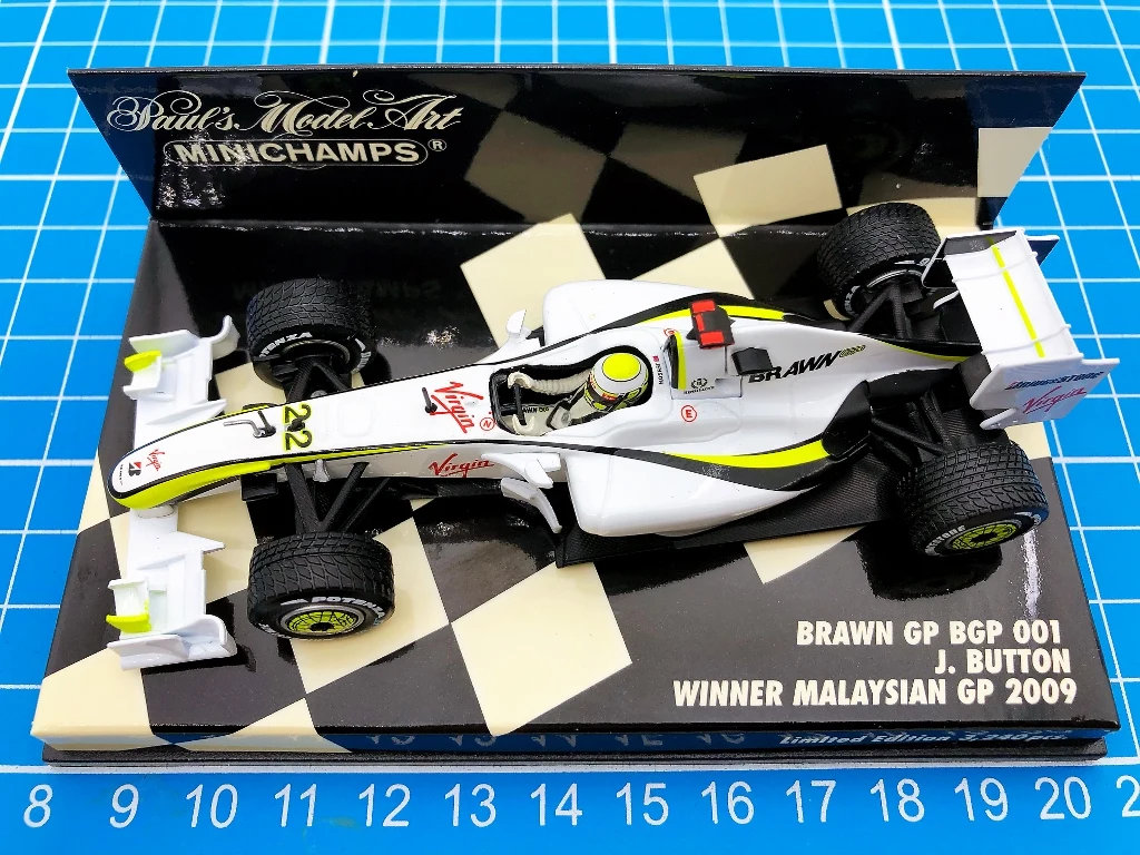 Minichamps 1:43 F1 001 2009 Jenson Button Malaysia Simulation Limited Edition Resin Metal Static Car Model Toy Gift