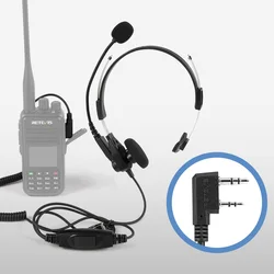 Retevis EHK013 EHK003 Walkie Talkie Headset PTT Adjustable Rotatable Microphone for K2 Pin Connector GP328 Plus Connector