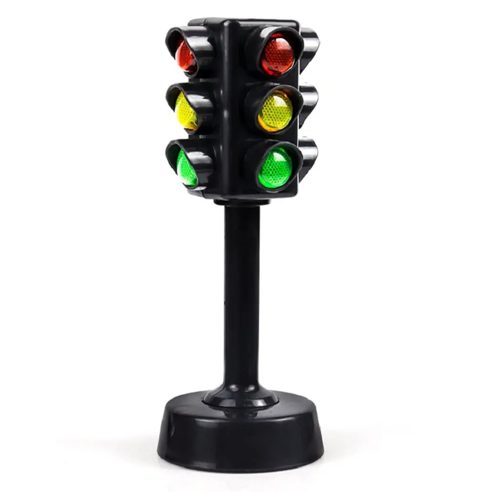 Mini Traffic Signs Model Road Light Block Children Safety Education Kids Puzzle Traffic Light Toys Boys Girl Gifts