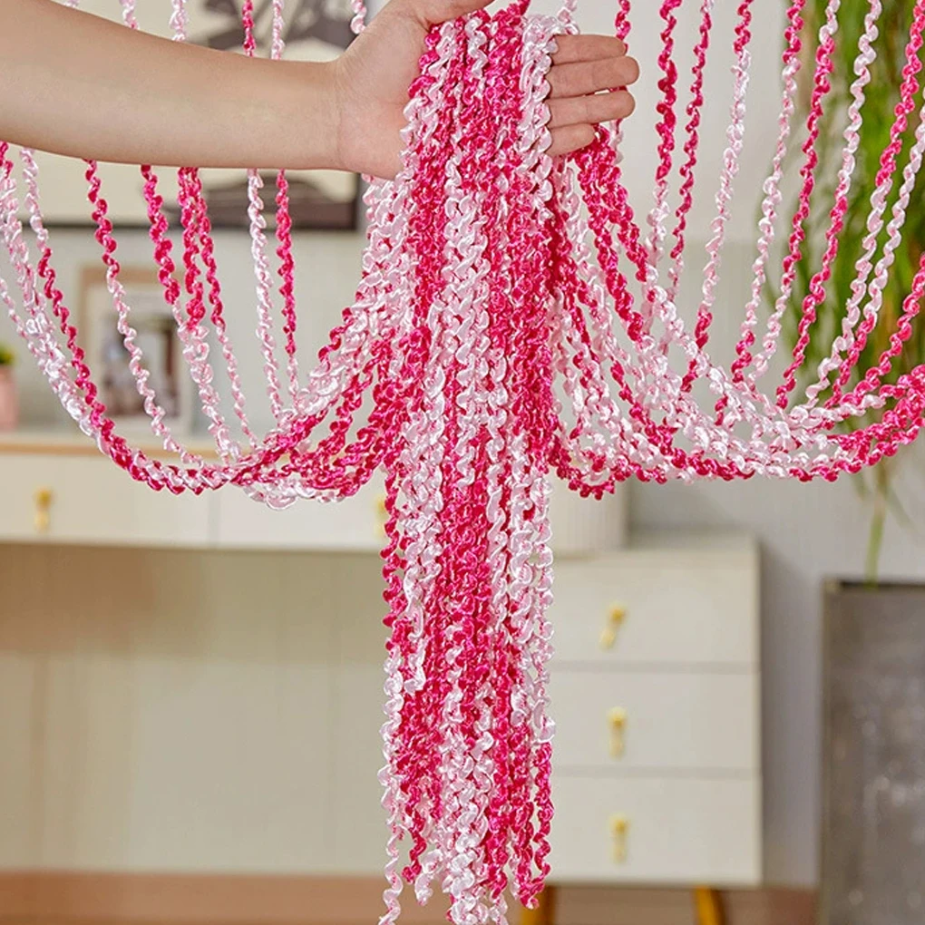 100x200cm Home Decor Bead String Curtain Panels Door Fly Screen Room Divider Tassel Curtain Hotel Wedding Salon Decor Curtains