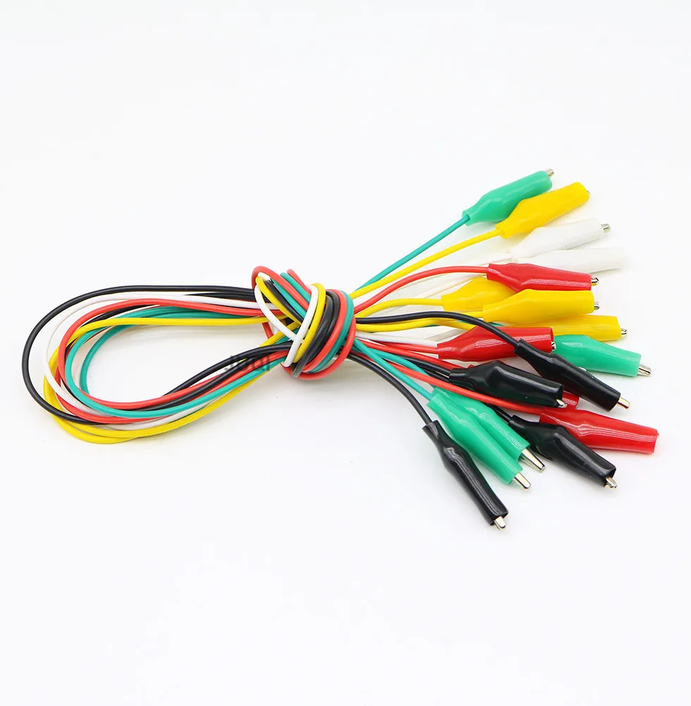 2pcs 28mm Alligator Clips Double-ended Cable Alligator Jumper Wire Test Leads Alligator Clips Line length  0.5/1/2 meter