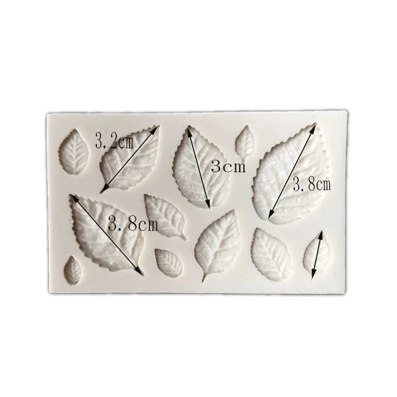 2pcs Maple and Rose Leaves Silicone Mold Fondant Mold Cake Cecorating Tools Cupcakes Baking Gumpaste Mold Tools