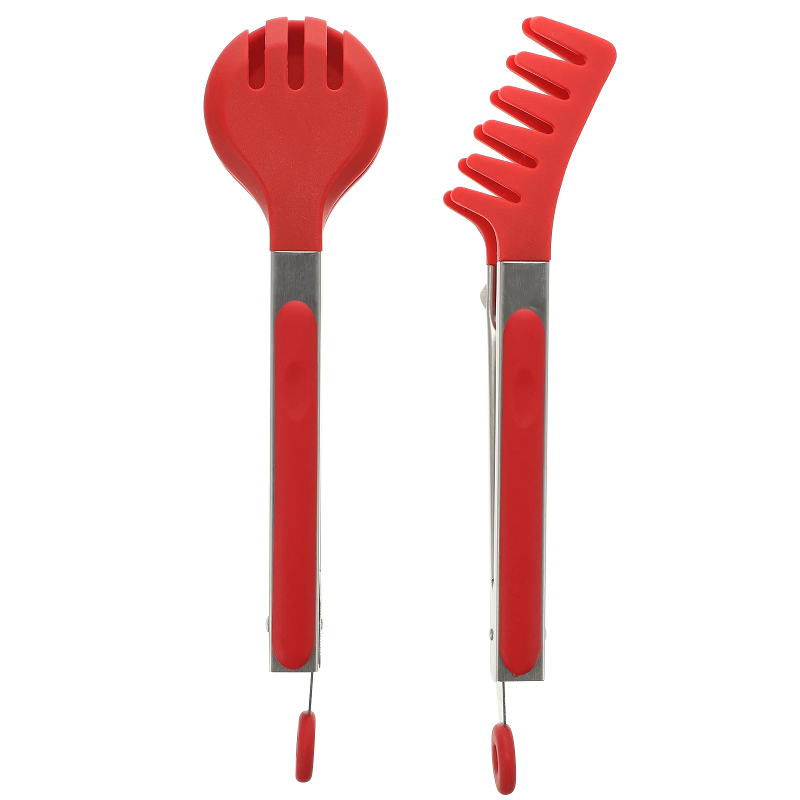 

2pcs Food Clip Stainless Steel Silicone Cooking Tool Pasta Clamp Grilling Tongs Kitchen Restaurant Baking Bread Steak