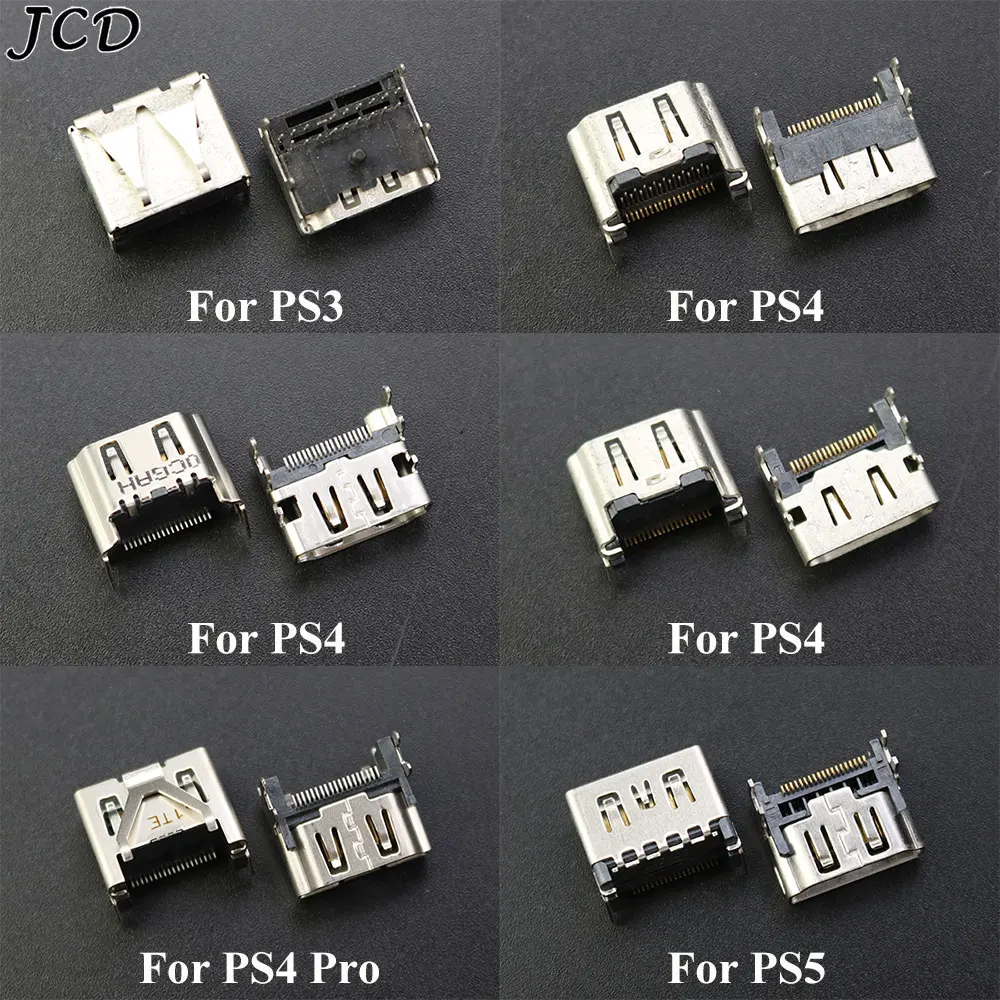 JCD 1pcs For PS5 For PS4 Pro Slim For PS3 HDMI-compatible Jack Port Socket Interface Connector replacement