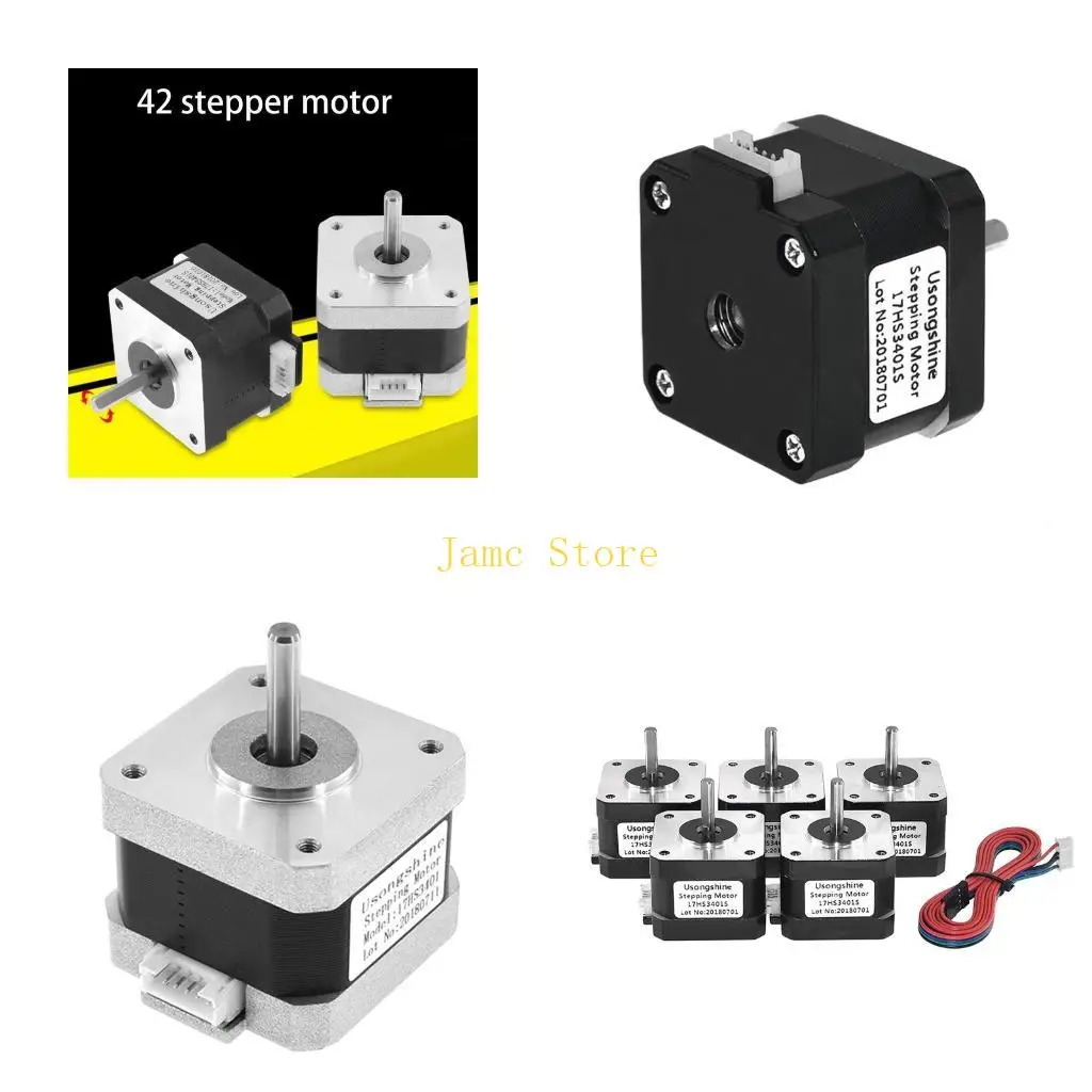 

LX0B 17HS3401S 42 Драйвер шагового двигателя для 3D-принтеров с ЧПУ 2-фазный 4-выводный приводной двигатель