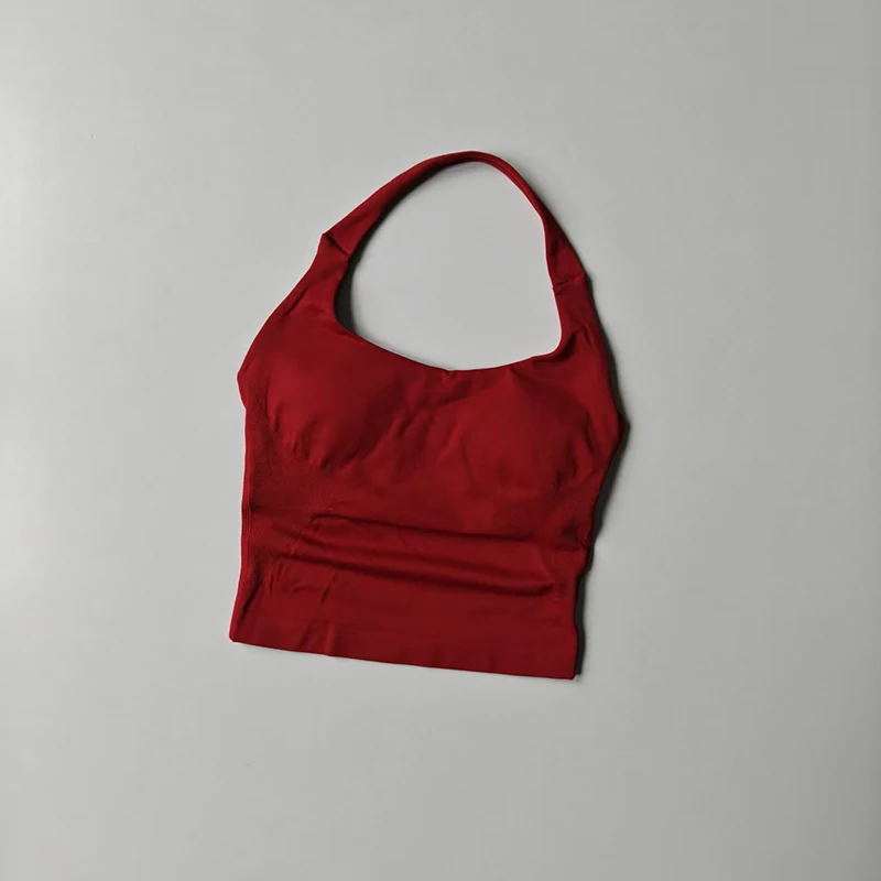 Halter yogavest, schokbestendig hardloopsporten, sportondergoed met hoge sterkte, fitness, pilates jarretel, mooie rug, herfst