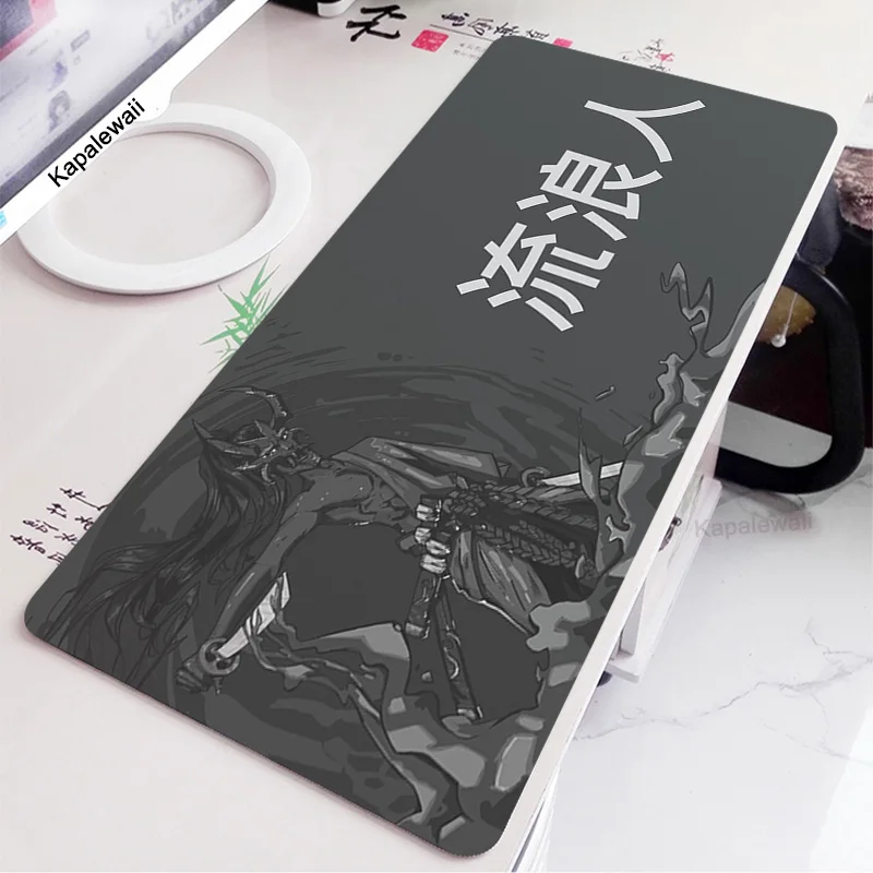 

Japanese ronin Black Mousepad Xxl Mouse Pad Art Deskmat 90x40 Office Accessories Mause Mat Large Anime Keyboard Minimalist 80x30