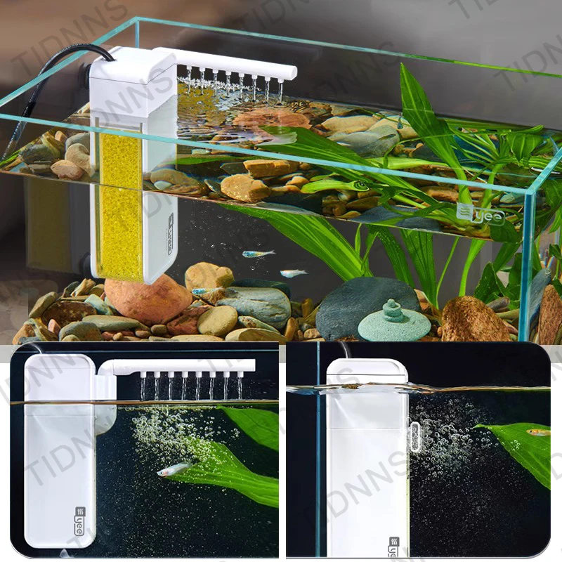 3in1 Aquarium Fish Tank With Built-In Circulating Filter Small Fish Tank Oxygen Production Silent Filtration Water Pump