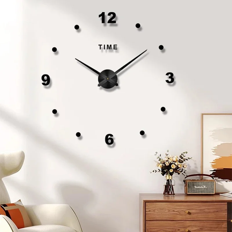 Relojes de pared de lujo para interiores, Mural artístico Digital para sala de estar, reloj de pared grande para restaurante, Horloge Murale silenciosa, decoración del hogar