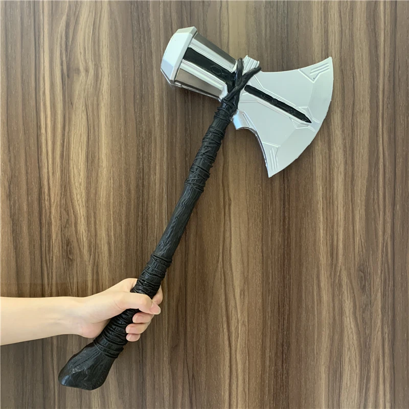 1:1 Axe Stormbreaker Kid Cosplay Ver. Thunder War Axe Prop Thor\'s Hammer Weapon Superhero Role Playing Movie PU Model Toys