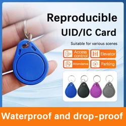 5/10PCS 13.56Mhz RFID UID Token Copy Keykobs Changeable Attendance Management CUID Clone Keychain Tag For Mif 1k S50 Writable