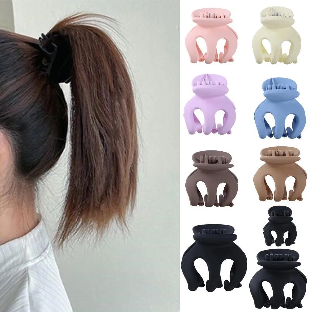 미니 헤어핀 여성용 헤어 클로 솔리드 컬러 블랙 소녀 헤어핀 하이 포니테일 고정 클립 한국 스타일 헤어 클립 작은 헤어 클로