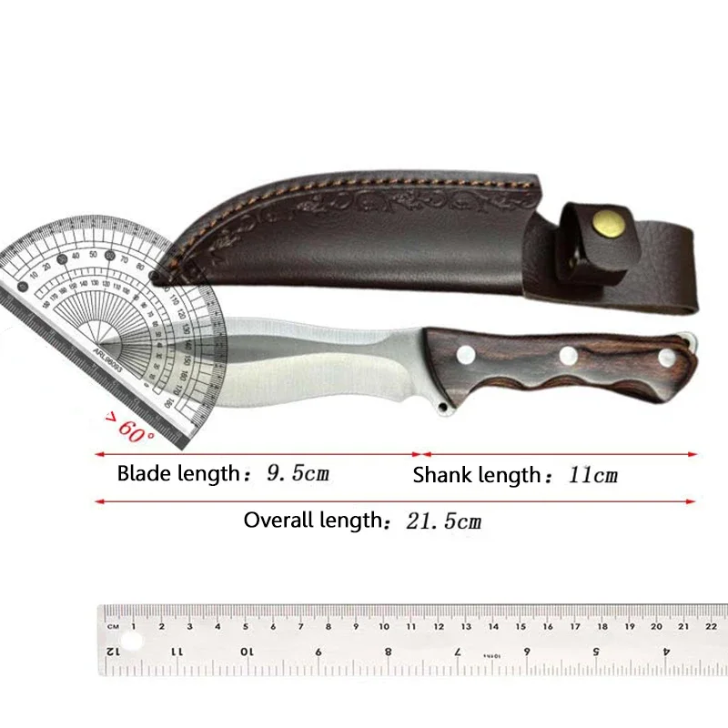 Tactical Defense Knife, Outdoor Camping Knife, Carrying Pocket Knife with Holster T