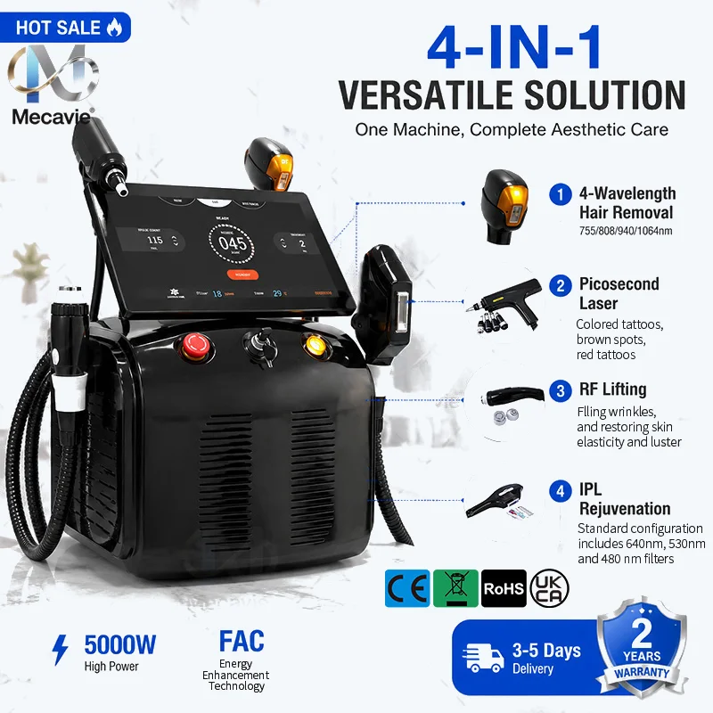 Overseas warehouse direct shipping, fast delivery in 3 to 7 days; 4-in-1 device; reduces hair loss; 2026 5000WFAC